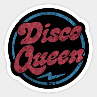 Disco Queen  / Retro Style Typography Design Sticker